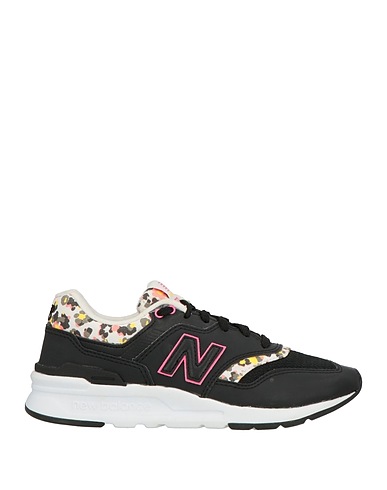 NEW BALANCE Sneakers Black Textile fibers, Leather