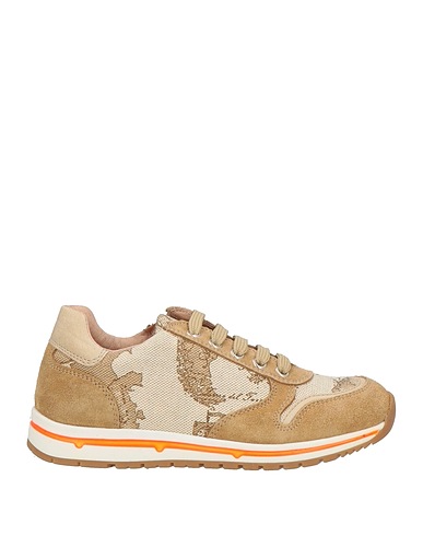 ALVIERO MARTINI 1a CLASSE Sneakers Beige Leather, Textile fibres