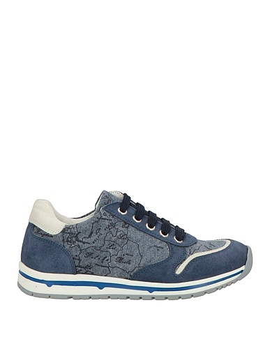 ALVIERO MARTINI 1a CLASSE Sneakers Slate blue Leather, Textile fibers