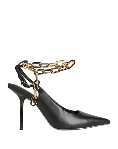 GOLD & ROUGE Pump Black Leather, Metal
