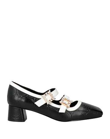 GOLD & ROUGE Pumps Schwarz Leder
