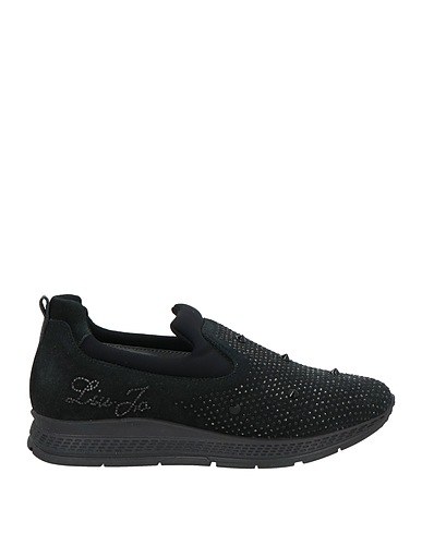 LIU •JO Sneakers Black Leather, Textile fibres