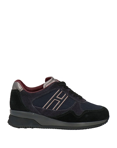 HOGAN Sneakers Midnight blue Leather, Textile fibres
