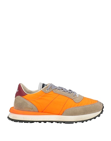 HIDNANDER Sneakers Orange Leather, Textile fibers