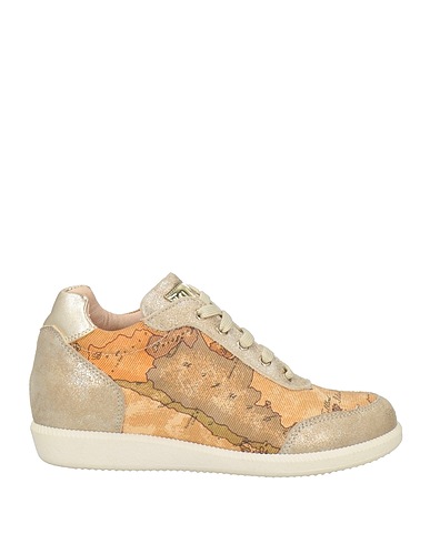 ALVIERO MARTINI 1a CLASSE Sneakers Beige Leather, Textile fibers