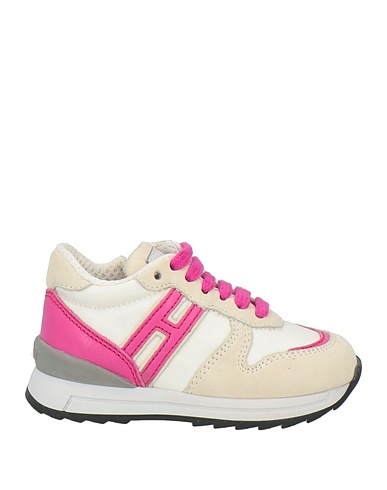 HOGAN REBEL Sneakers Beige Leather, Textile fibres