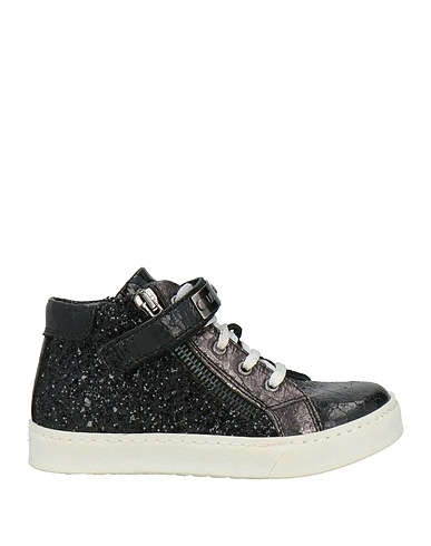 LIU •JO Sneakers Black Leather, Textile fibres