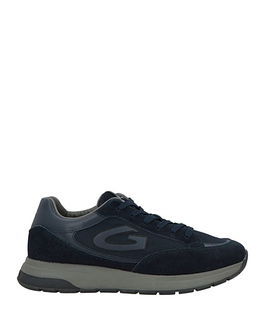ALBERTO GUARDIANI Sneakers Midnight blue Leather, Textile fibres