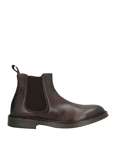 PIÚ DUE +2 Ankle boot Dark brown Calfskin