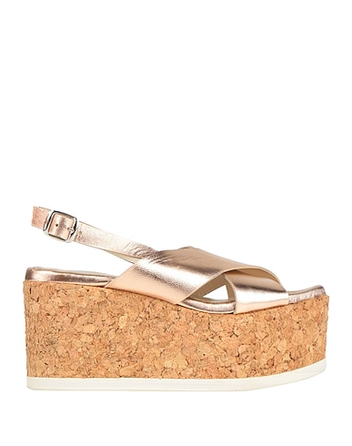 SAN CRISPINO Mules and clogs Rose gold Leather