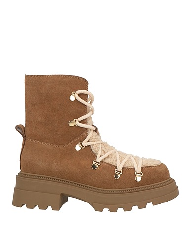 TOSCA BLU Ankle boot Khaki Leather, Textile fibers