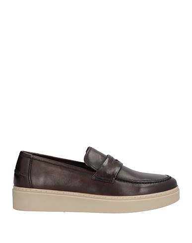 ALBERTO GUARDIANI Loafers Dark brown Leather