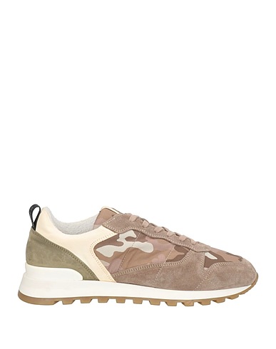 FABIANO RICCI Sneakers Tortora Pelle, Fibre tessili