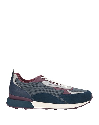 ARMANI EXCHANGE Sneakers Bleu marine Cuir, Fibres textiles