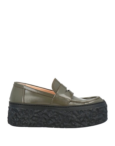 AGL Loafers Military green Leather