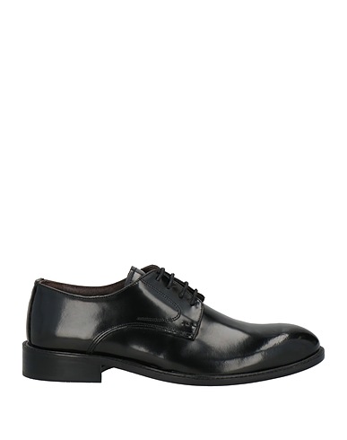 D. SCUDIERI Laced shoes Black Leather