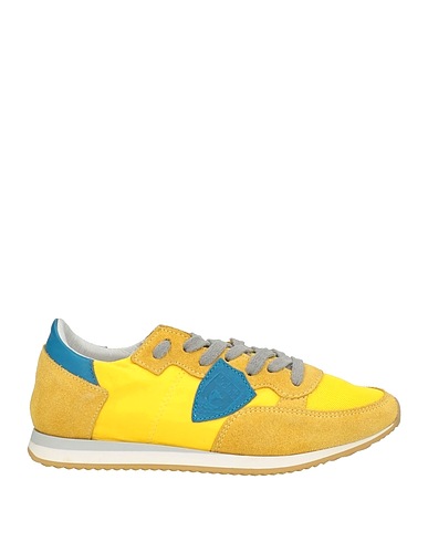 PHILIPPE MODEL Sneakers Gelb Leder, Gewebefasern