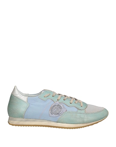 PHILIPPE MODEL Sneakers Light green Leather, Textile fibres