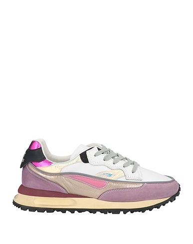 HIDNANDER Sneakers White Leather, Textile fibers
