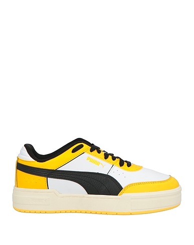 PUMA Sneakers Yellow Cowhide, Synthetic fibers