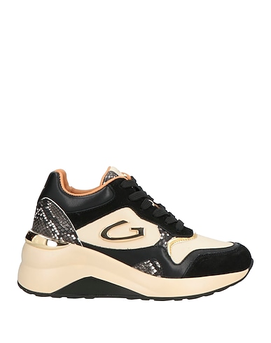 ALBERTO GUARDIANI Sneakers Beige Leather, Other Fibres