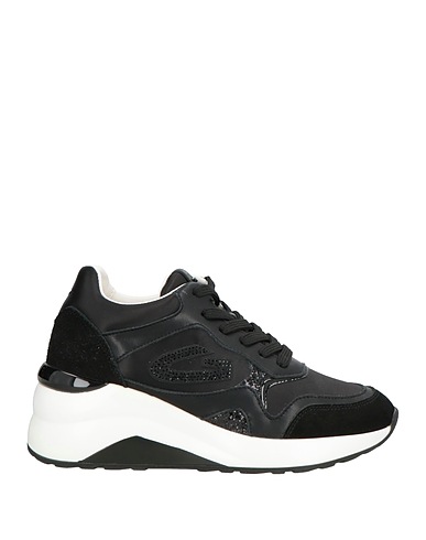 ALBERTO GUARDIANI Sneakers Schwarz Leder, Gewebefasern