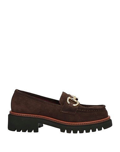 CALPIERRE Loafers Dark brown Leather