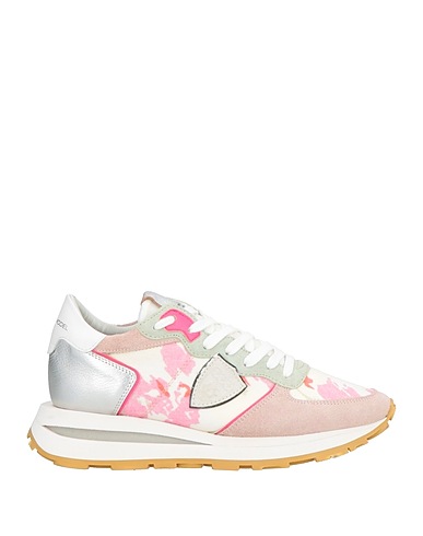 PHILIPPE MODEL Sneakers Pink Leather, Textile fibres