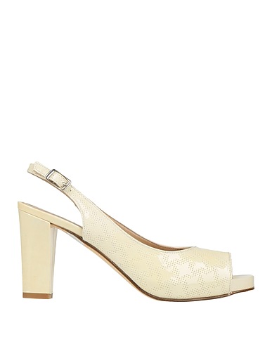 CALPIERRE Sandals Cream Leather