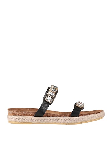 RAS Espadrilles Black Leather