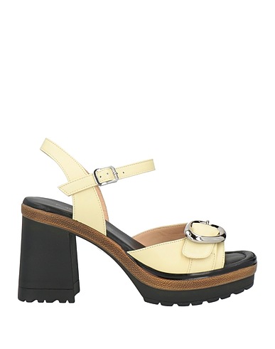 MOT-CLè Sandals Pastel yellow Leather