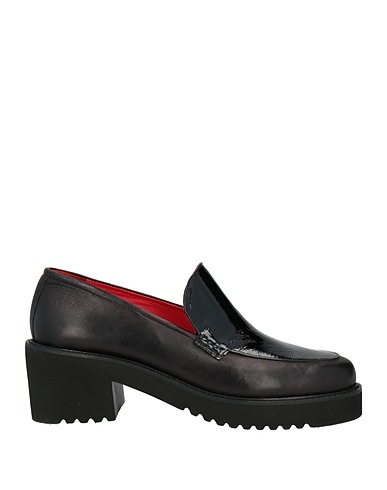 PAS DE ROUGE Loafers Black Leather