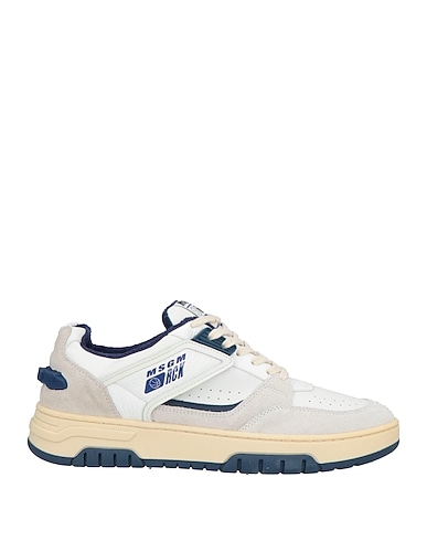 MSGM Sneakers Light grey Leather, Textile fibers
