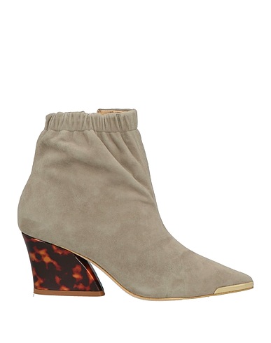 GOLD & ROUGE Ankle boot Sage green Leather