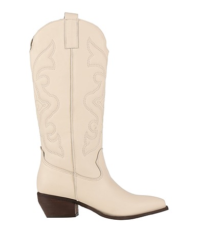 ARIA SHOES Boots Cream Calfskin