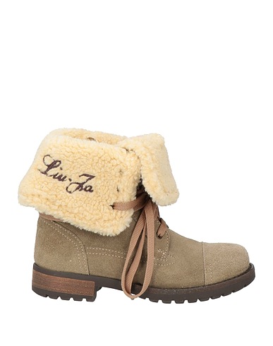 LIU •JO Ankle boot GIRL Taupe Leather, Textile fibres