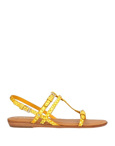 TOD'S Sandals Yellow Snakeskin