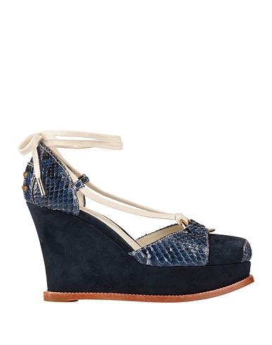 TOD'S Décolleté Blu notte Pelle, Pelle di serpente