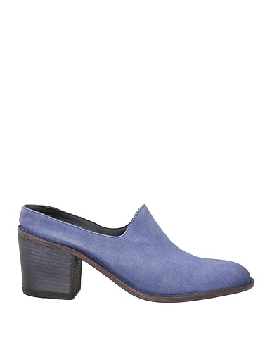 PANTANETTI Mules and clogs Navy blue Leather