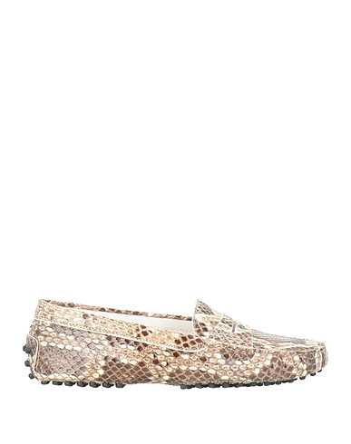 TOD'S Mocassino Beige Pelle di serpente