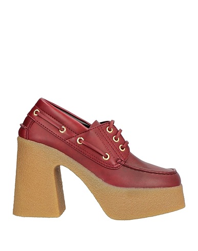 STELLA McCARTNEY Laced shoes Burgundy Textile fibres