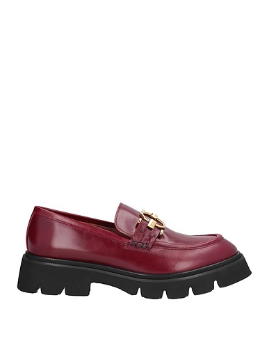 EVALUNA Loafers Burgundy Leather