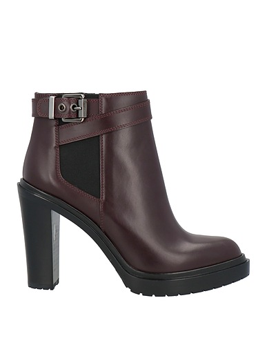 SERGIO ROSSI Ankle boot Plum Leather