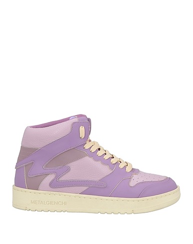 METAL GIENCHI Sneakers Lila Kalbsleder, Gewebefasern