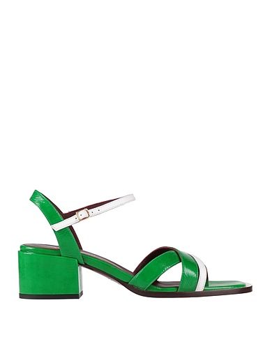 AVRIL GAU Sandals Green Calfskin