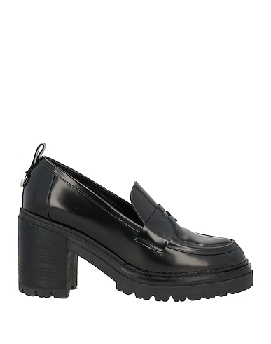 SERGIO ROSSI Loafers Black Leather