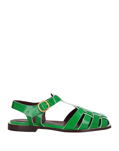 AVRIL GAU Sandals Green Calfskin