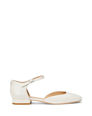 LAUREN RALPH LAUREN Ballet flats EMELLIE NAPPA LEATHER MARY JANE
 Off white Leather