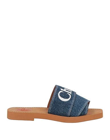 CHLOÉ Sandals Blue Textile fibers