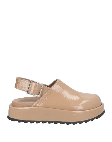 TELA Mules and clogs Sand Textile fibres